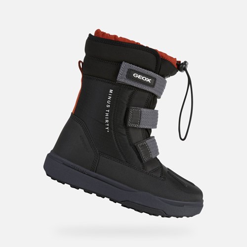 Mid-calf Boots Geox Bunshee Pg Abx Chlapcenske Čierne | 74506-ADVP