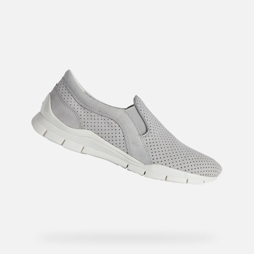 Slip On Geox Sukie Damske Svetlo Siva | 26017-XSVG