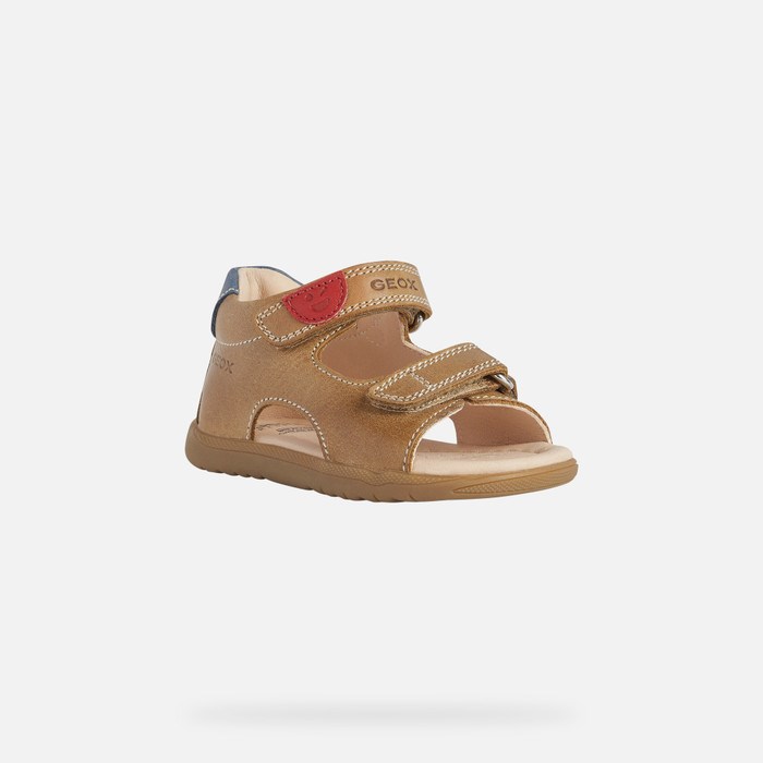 First Steps Geox Sandal Macchia Pre Babatka Caramel | 35972-FYIK