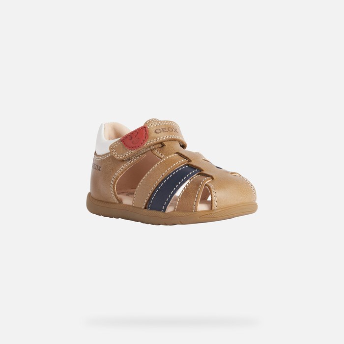 First Steps Geox Sandal Macchia Pre Babatka Caramel | 39415-BKCV