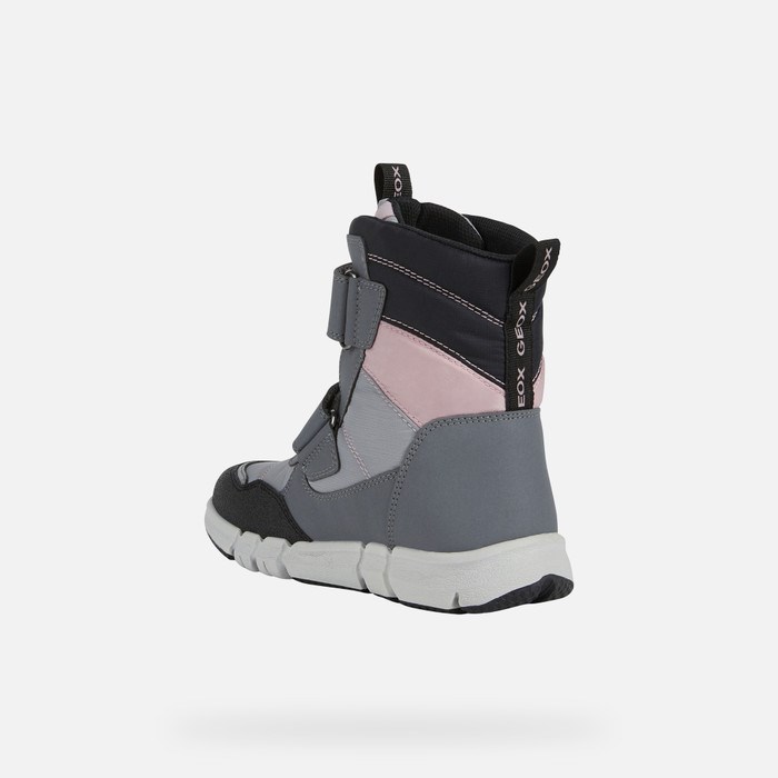 Mid-calf Boots Geox Flexyper Abx Dievcenske Siva Ruzove | 01687-SPRQ