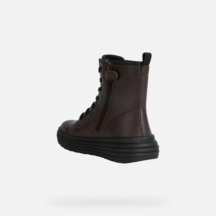 Mid-calf Boots Geox Phaolae Dievcenske Tmavo Bordove | 34016-EJTU